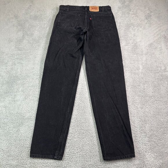 Vintage Levis 550 Jeans Mens 36x36 Black Relaxed Fit Leg Tapered 90s Denim Usa - Picture 2 of 14
